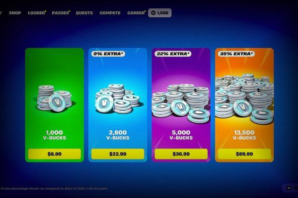 Fortnite V-Bucks Paketlerine Gizli Zam